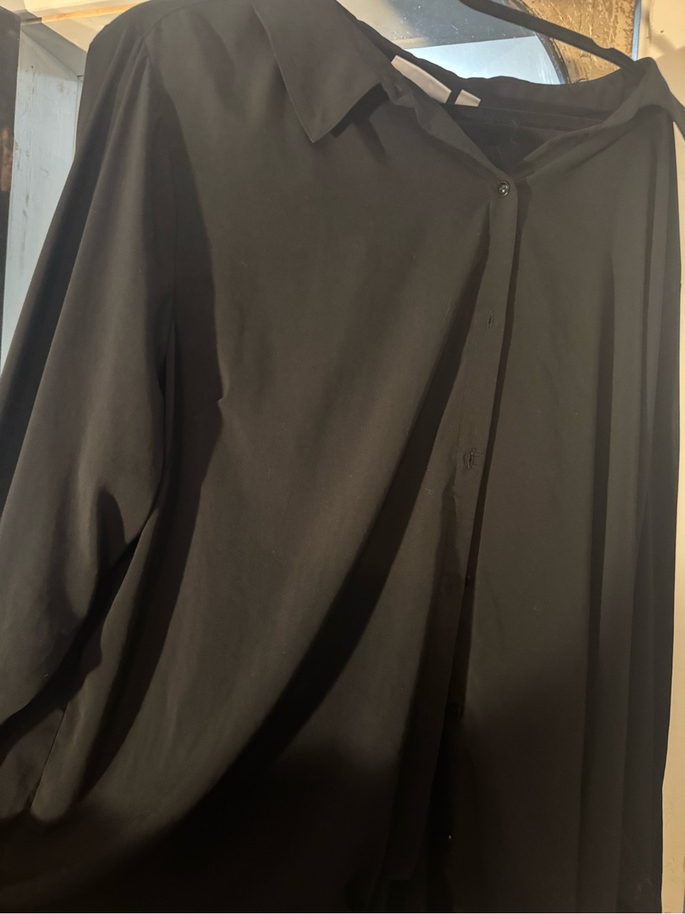 Simple black button down shirt